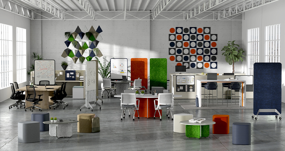 PET, OFFICE FURNITURE, WALL TILES, OFFICE ACCOUSTICS, FREESTANDING DIVIDER