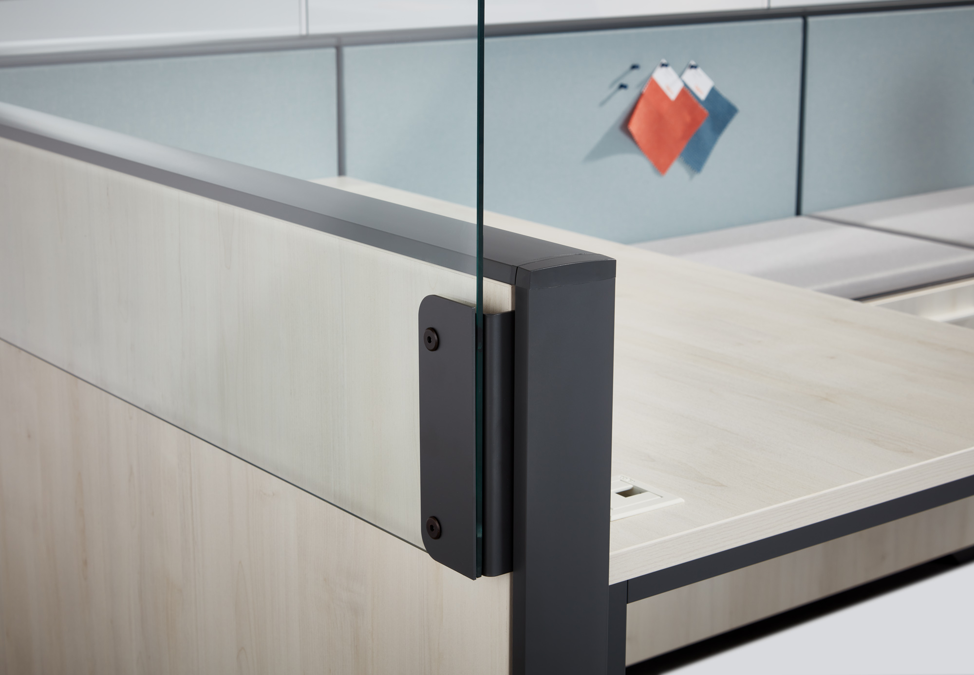 open office frameless shield